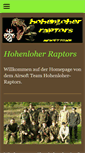 Mobile Screenshot of hohenloher-raptors.com