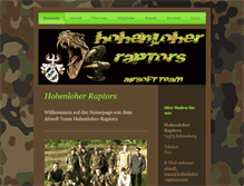 Tablet Screenshot of hohenloher-raptors.com